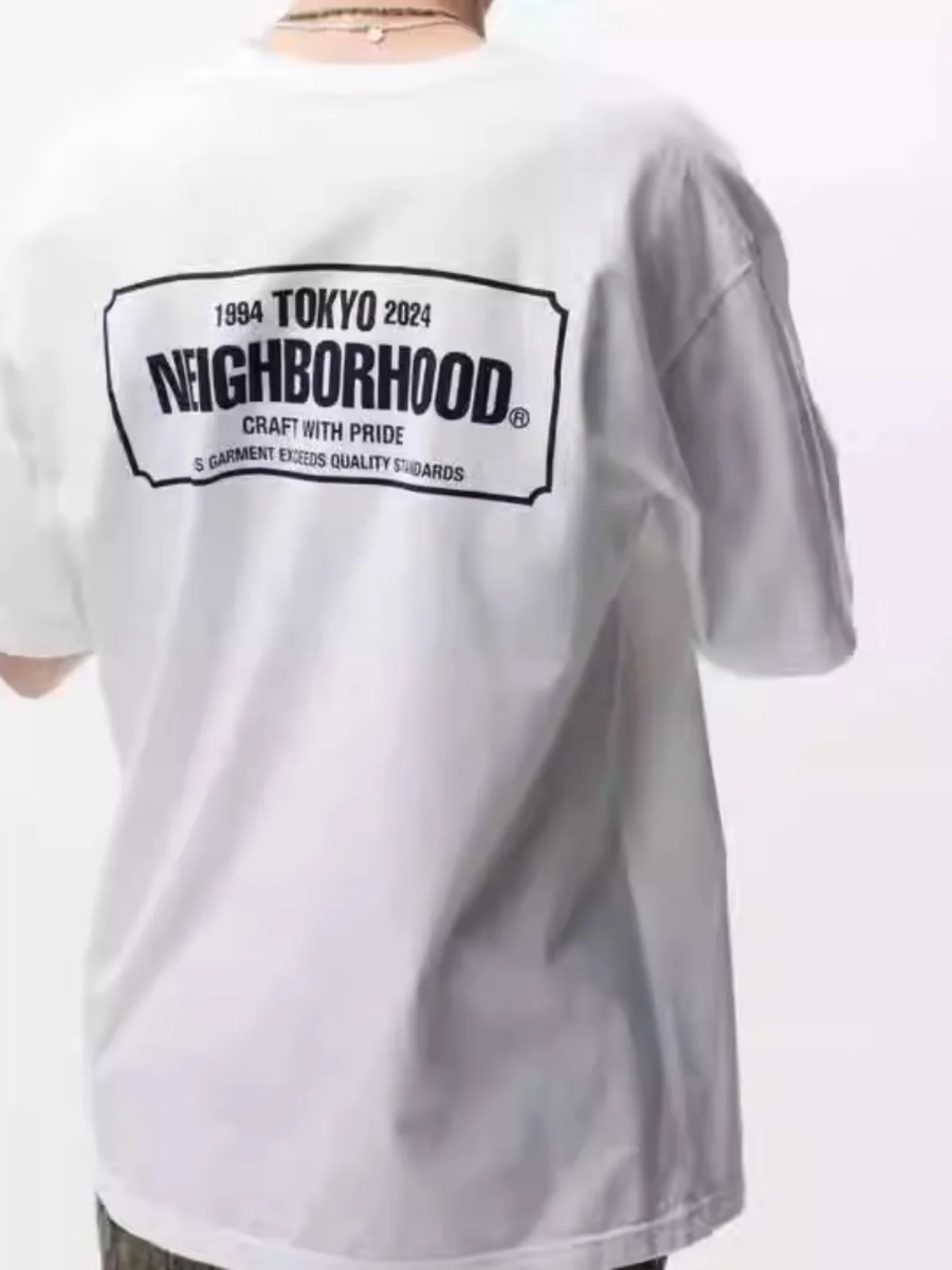 Unisex Casual round Neck Rubber Emblem Printed Short Sleeve T-Shirt Lettering Youth Fashion Summer Antibacterial Loose Fit
