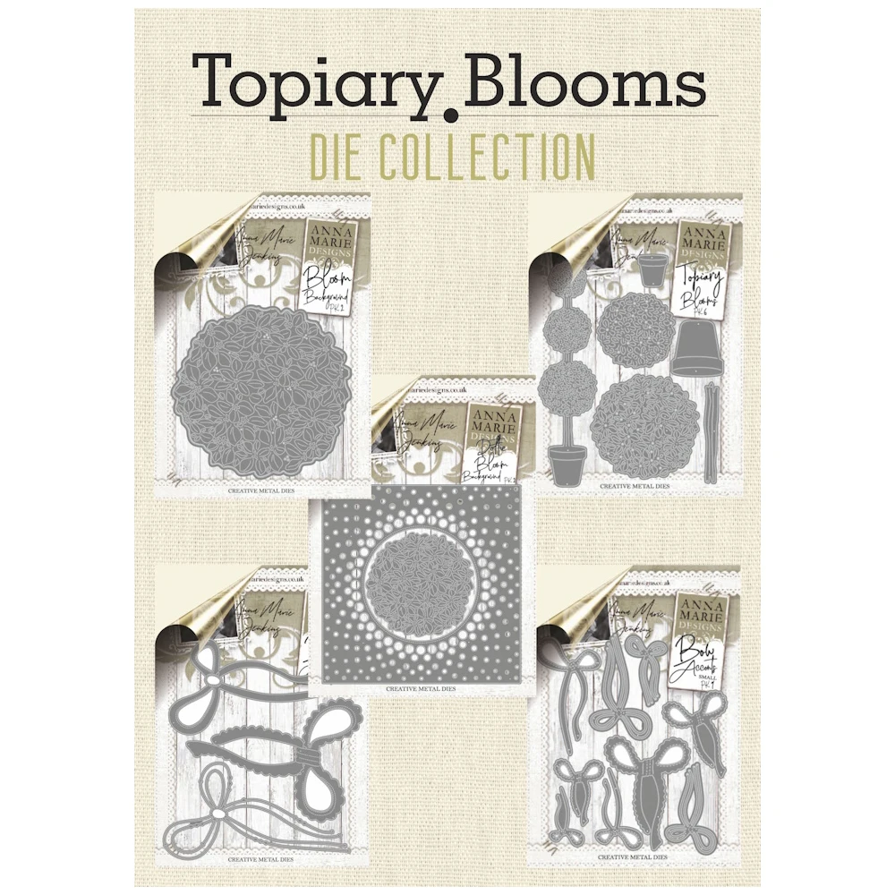 

Bow Accents Dottie Bloom Background Bloom Background Die Set Metal Cutting Dies for DIY Scrapbook Diary Handmade April 2026 New