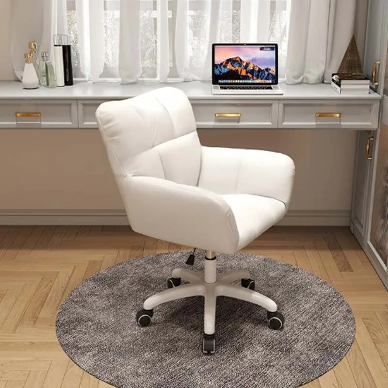 Cute White Office Chair Gaming Adjustable Modern Rolling Armchair Chair Mobile Comfy Modern CChaise De Bureaux Office Furniture