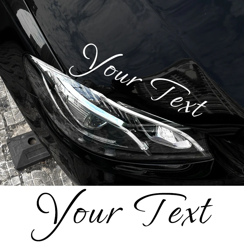 Custom Only Text Personalized Car Stickers Waterproof DIY Auto Window Bumper Hood Rear Windshield Vinyl Decals