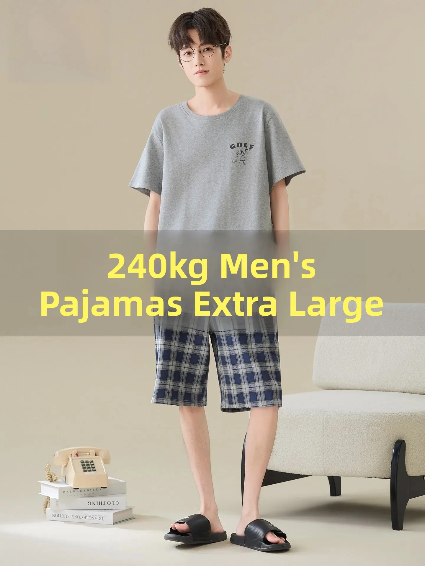 large-size-men's-cotton-sleepwear-short-sleeve-shorts-home-clothes-comfortable-breathable-summer-new-arrival-wanshida