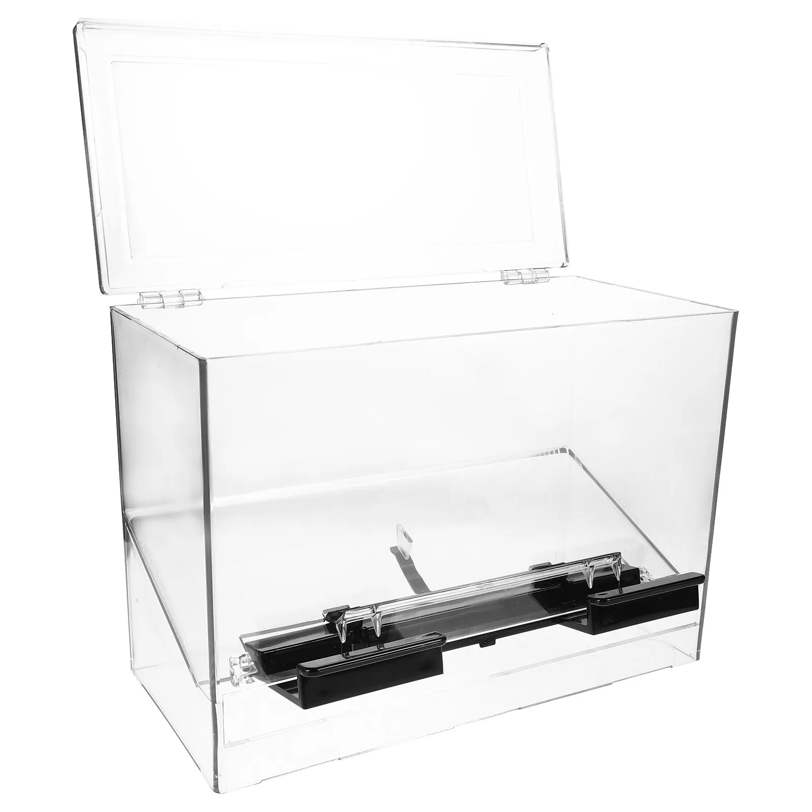Transparent Acrylic Straw Holder Large Capacity Straw Dispenser for Countertop Kitchen Cabinet Tea Shop Restaurant Supplies