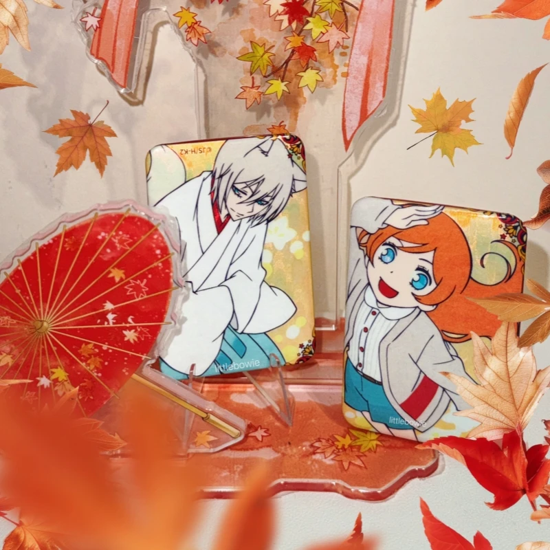 

Оригинальный значок аниме Kamisama Kiss Transition, переливающийся синий свет, аксессуары в стиле аниме, загадочная коробка, жестяной значок Nanami Tomoe