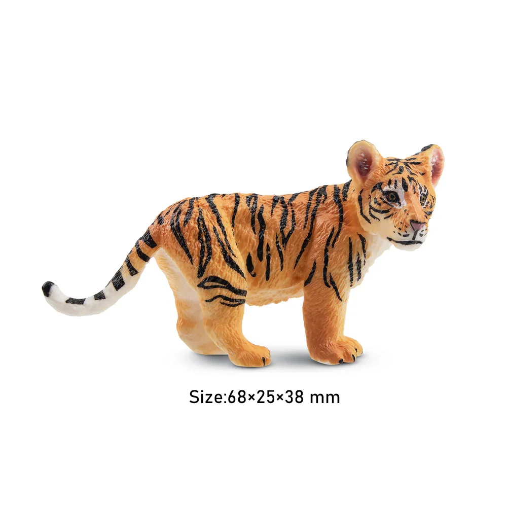 Tigre Cub debout de simulation pour enfants, modèle animal quelque part, mini figurines, poupées d'action, jouets d'Auckland, cadeau de décoration de gâteau