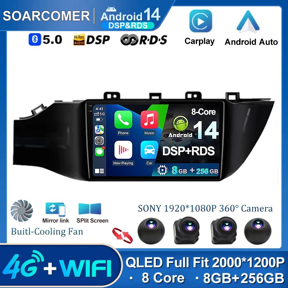 

Car Radio Android 14 Multimedia Player For KIA RIO 4 IV FB X-line 3 2017 2018 2020-2021 2011 -2016 2 Din GPS Navigation Stereo