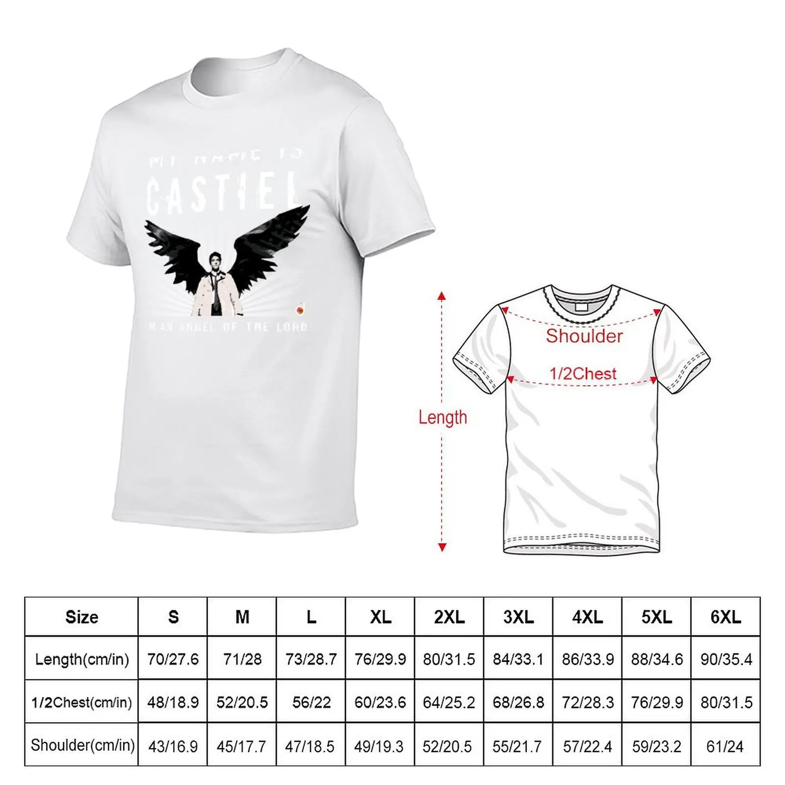 CASTIEL ANGEL OF THE LORD T-Shirt funny t shirts dark humor man t shirts high quality luxury brand T-Shirt