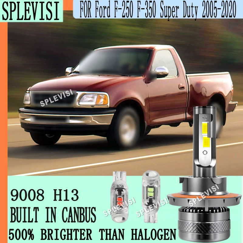 

2pcs Long lasting up to 60,000 Hours LED 9008 H13 Headlight For Ford F-250 F-350 Super Duty 2005 2006 2007 2008 2009 2010-2020