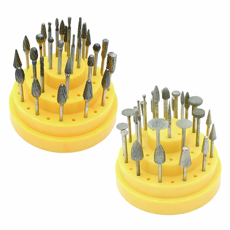 1 مجموعة الأسنان التنغستن الصلب تلميع الأزيز الحفر سيليكون المطاط الروتاري الأزيز ل كربيد لإزالة وتلميع أدوات طب الأسنان #3