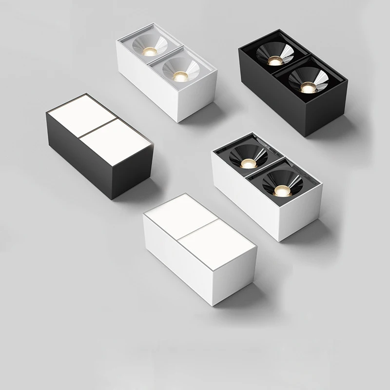 

Накладной диммируемый светодиодный светильник-куб COB с двумя цоколями, 2x7W, 2x10W, 2x12W, для дома, отеля, офиса