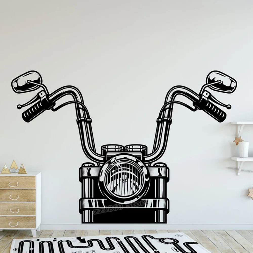 Motorcycle Wall Decal Racing Bike Decal Motocross Wall Sticker Motorcross Jumping Stickers Vinyl Art Room Decor Design B712