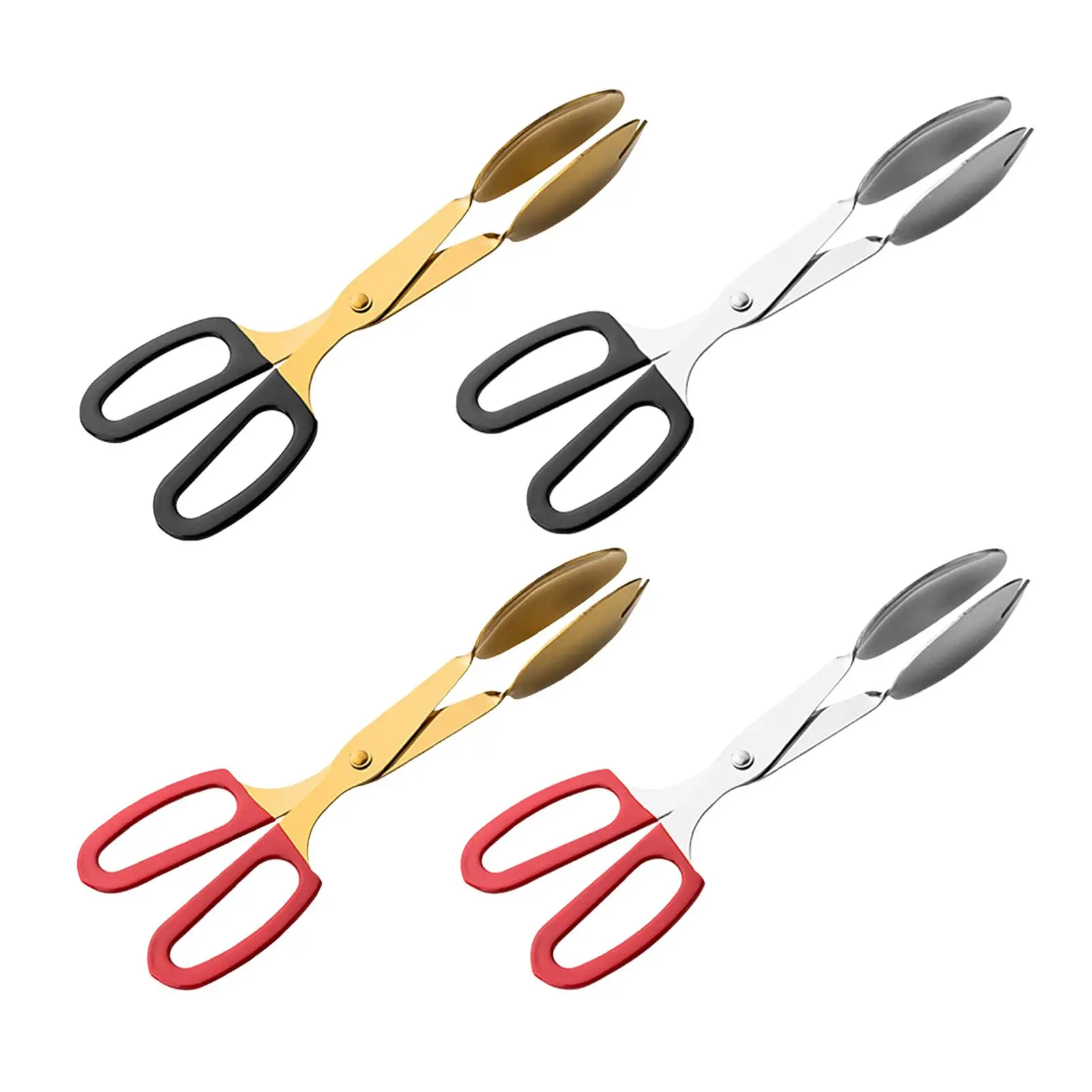 Buffet Tongs with Scissor Handles Catering Utensil Thickening Stainless Steel