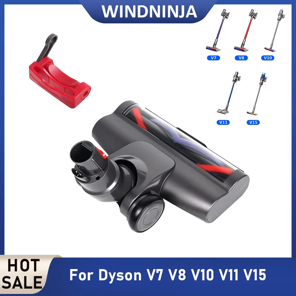 Für Dyson V7 V8 V10 V11 V15 Rollenbürstenkopf mit Schnellverschluss-Motor und LED-Beleuchtung, Staubsauger-Zubehör Ersatzteil
