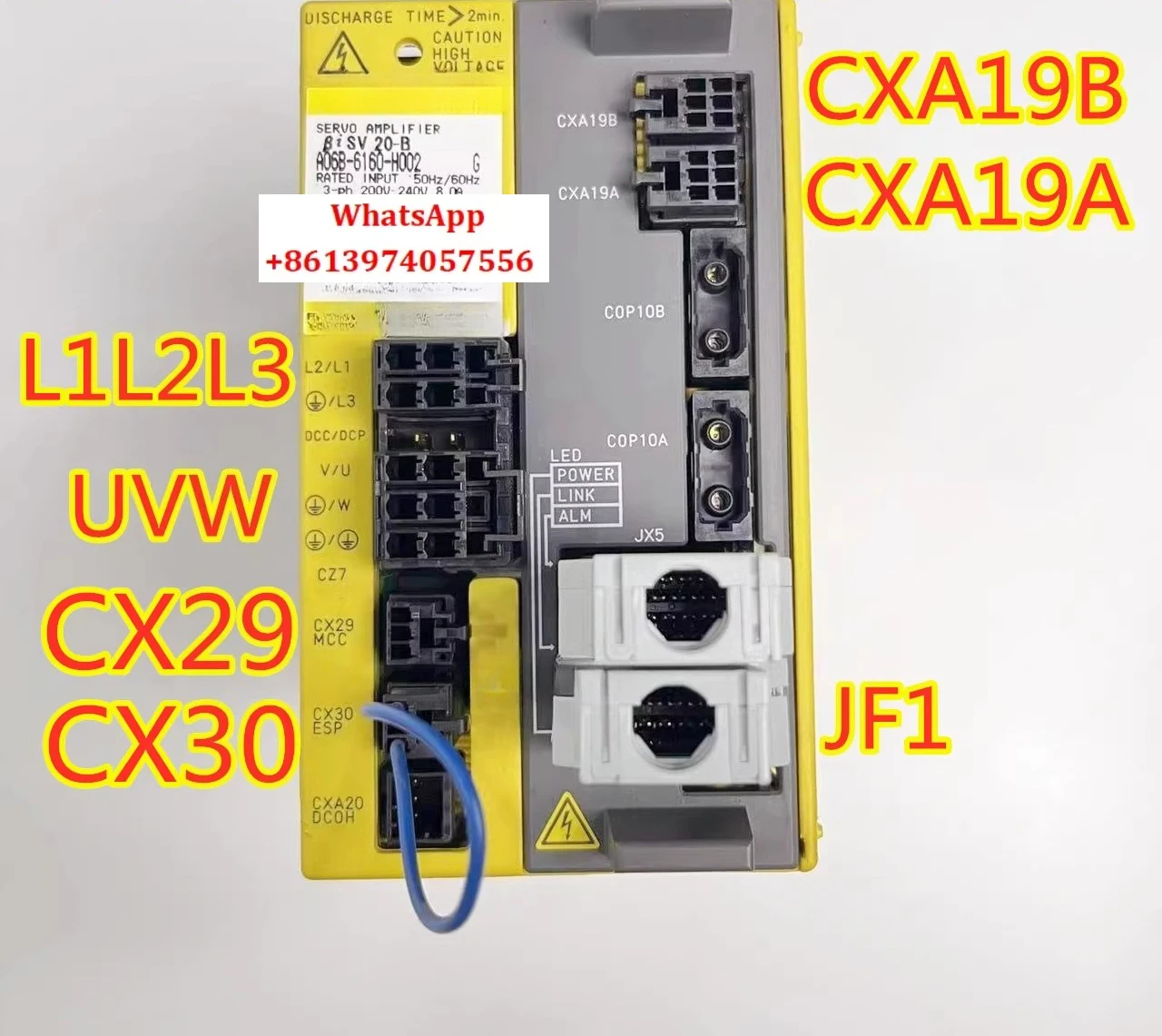 

Вилка привода CX29 CX30 L1L2L3 CXA19A/B Разъем питания UVW