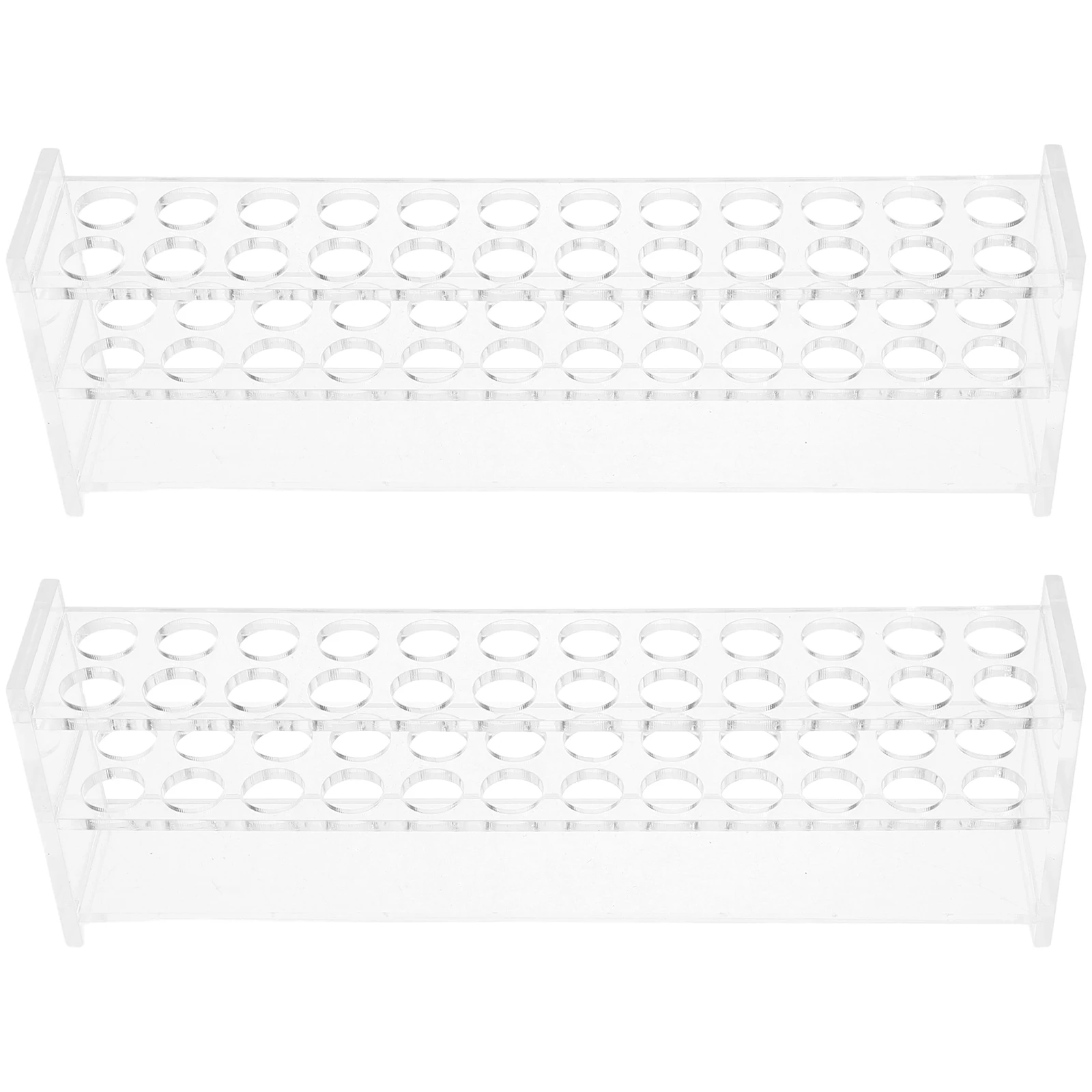 

2pcs Test Rack Plastic Holder Stand Laboratory Test Tube Organizer Sampling Tube Storage Rack 12 Holes Reusable For