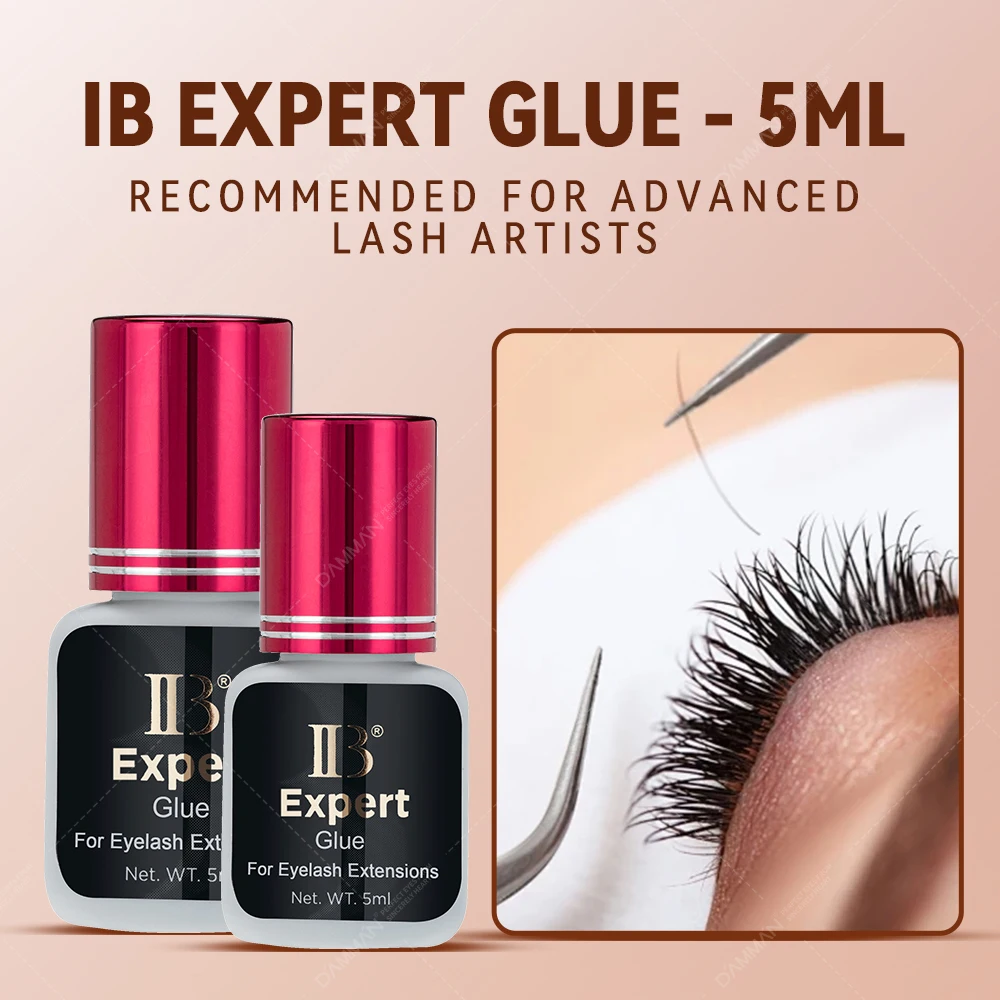 

10 Bottles IB Expert Lash Extension Glue Fast Drying Lash Adhesive Low Stimulation Eyelashes Glue Retention 6-7 Weeks Wholesales