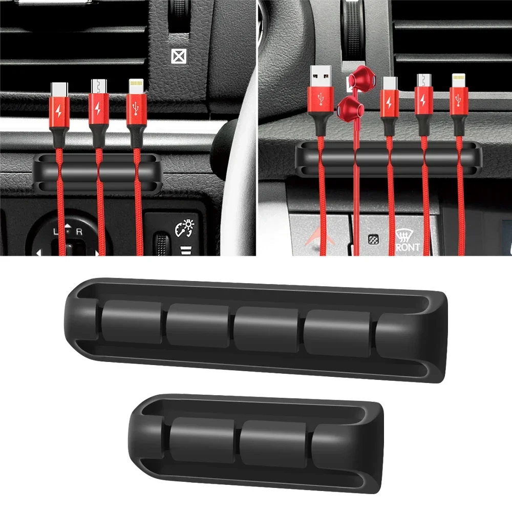 1PC Multipurpose Car Desk Desktop Wall Round USB Wire Cord  Retainer Clamps Collation Management Cable Holder Clip Organizer