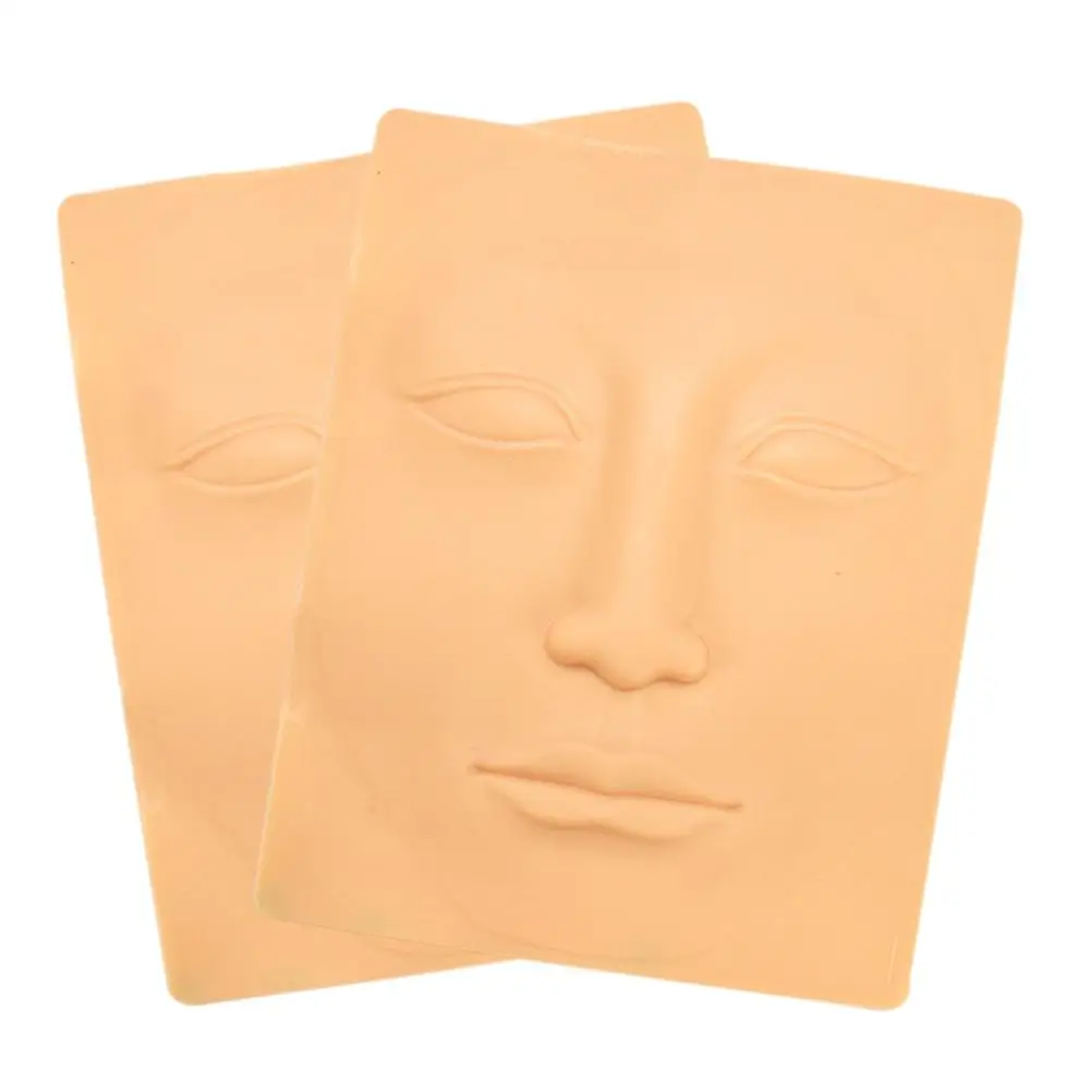 

3D Face Shape Practice Skin Soft Silicone Eyebrow Microblading Training Fake Skin Makeup Sheets Tattoo Body