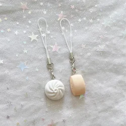 Cute Dim Sum Bun Charm - Chinese Steamed Bun - Keychain - Pastel Phone Charm -Electronic Accessory -Kawaii Gift Idea for Foodies