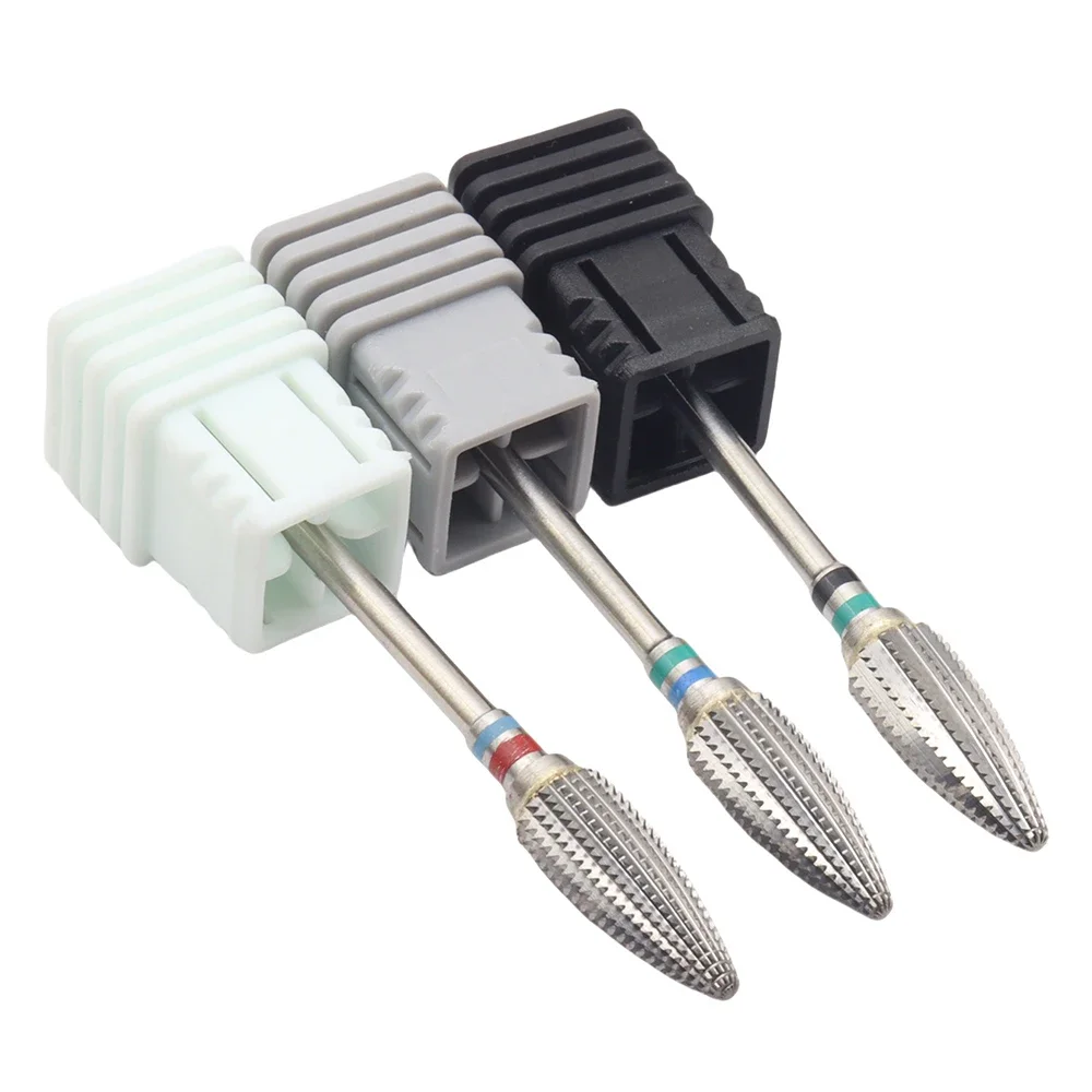 1 قطعة التنغستن الصلب مسمار لقمة ثقب ملف مسمار آلة الحفر الكهربائية مانيكير باديكير التدريبات ملحق الاكريليك مسمار أدوات السلس #4