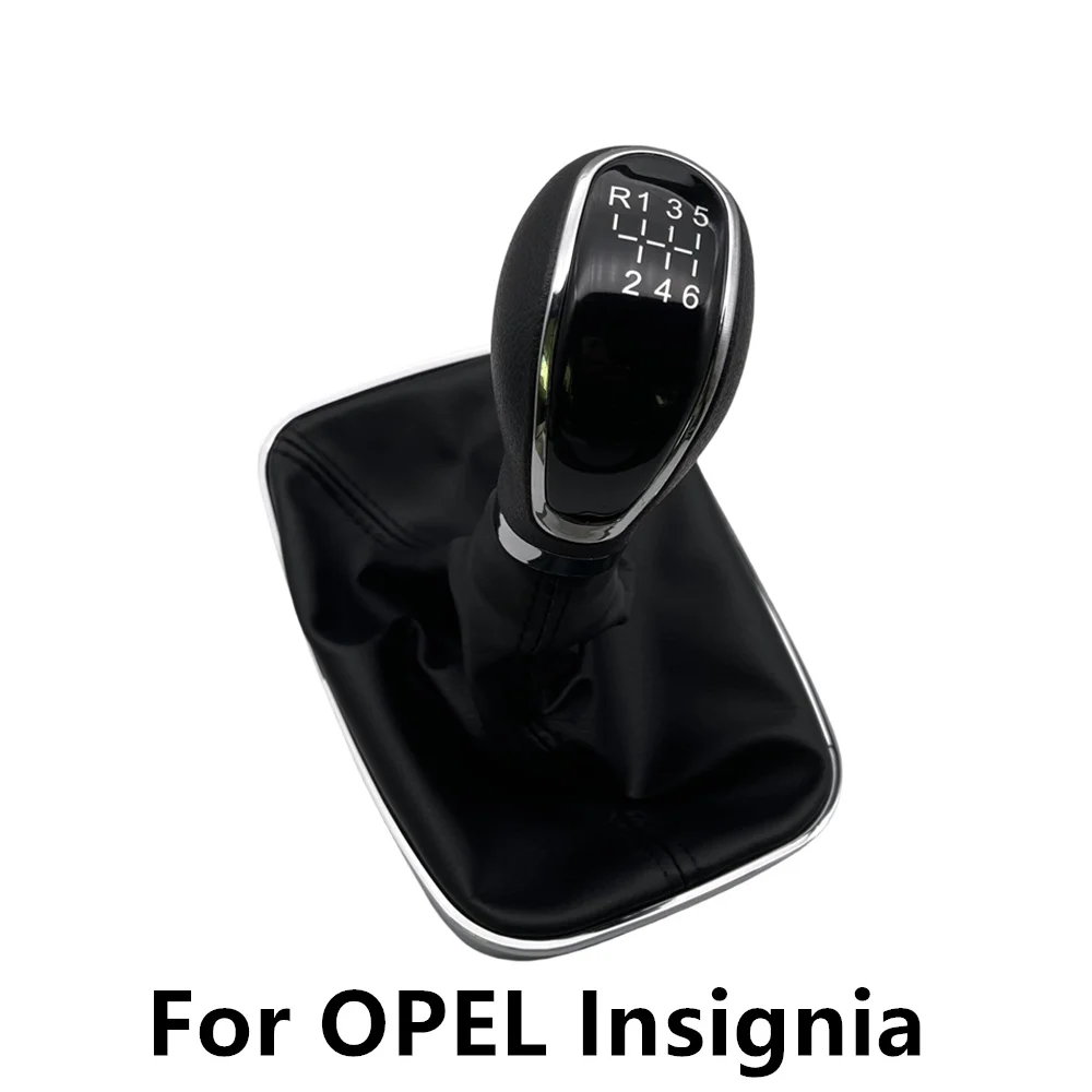 Car styling Manual Gear Stick Shift Lever Stick Knob With Leather Boot For OPEL Insignia 2008 2009 2010 2011 2012-2017 Auto Part