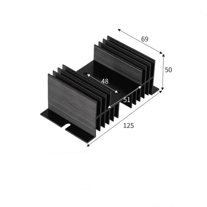 W-70 Aluminum Radiator W Shape Heat Sink Base for DA AA DD VA VD LA 1pcs single phase solid state relay SSR 10A 15A 20A 25A 40A