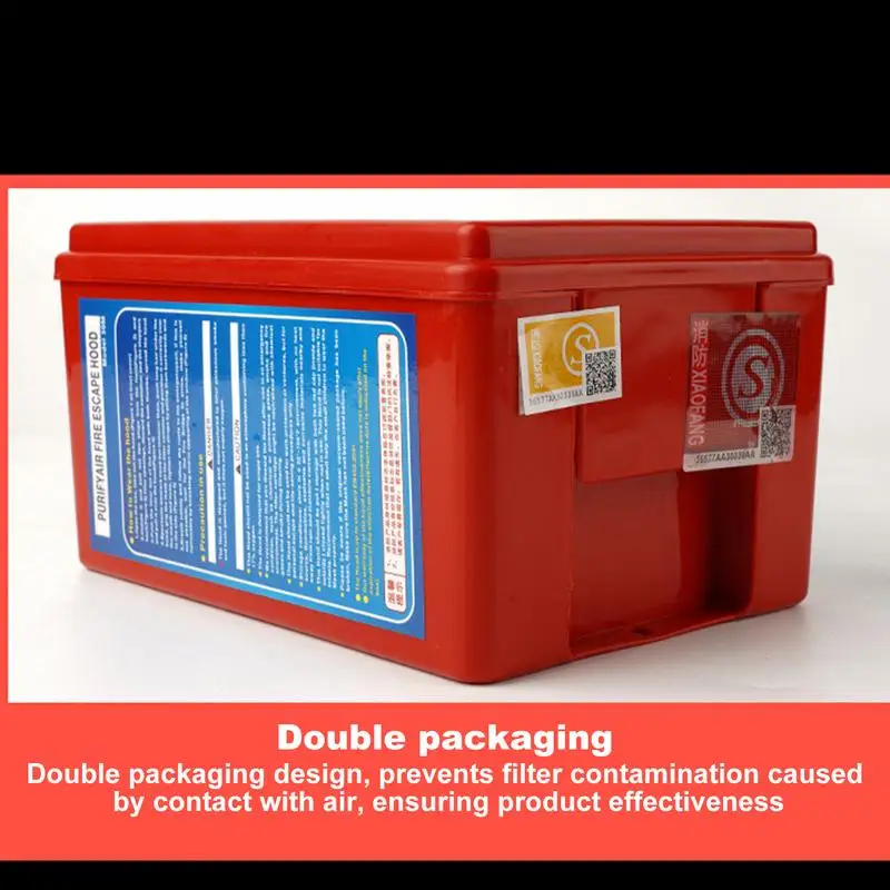 Fire Escape Hood Escape Face Covering Filter Anti-Fog Nose Shield With Filter Reusable Escape Breath Protector For Adults