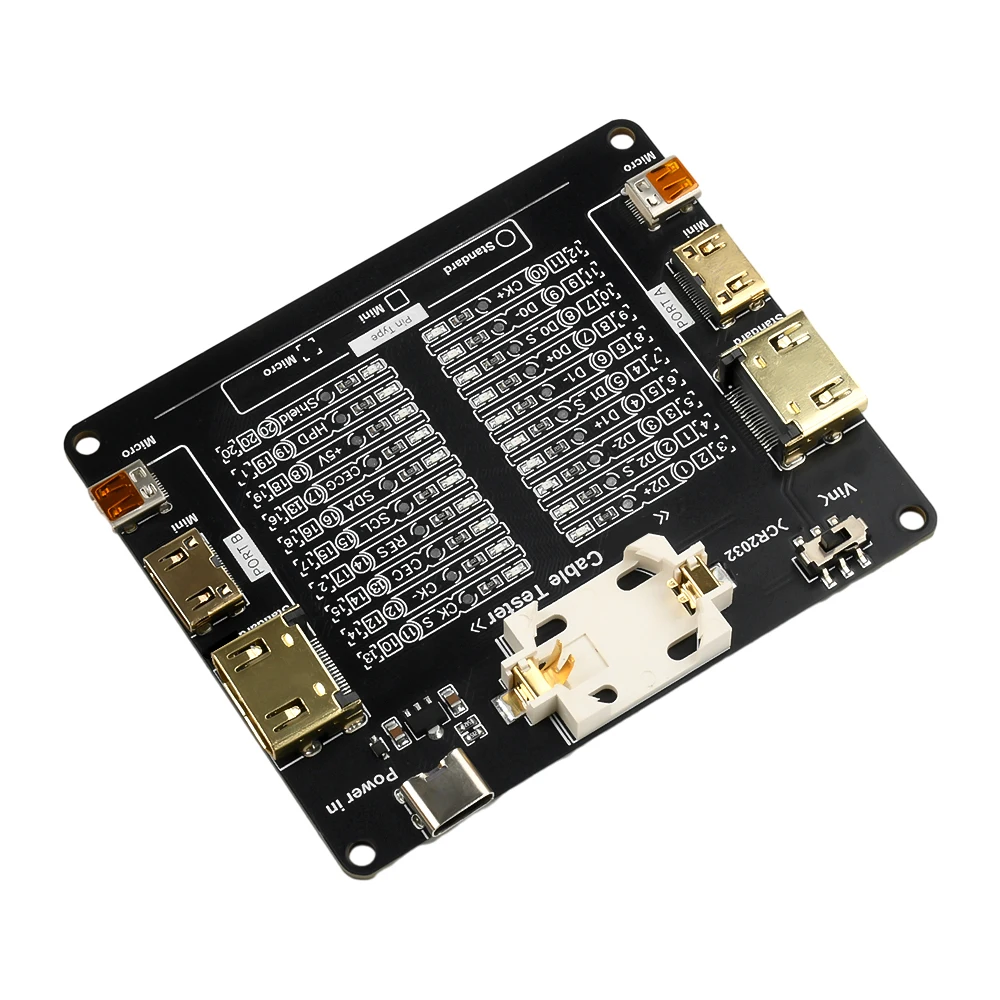 DC3-12V tipo-c testador de cabo placa de detecção de linha de dados usb para tipo-a tipo-b ferramenta de teste liga-desliga de falha de desconexão de curto-circuito