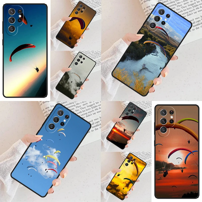 Paragliding Sport Phone Case For Samsung Galaxy S24 S23 S22 S21 Ultra S10 Note 10 Pro S20 Plus FE S9 S8 Cover