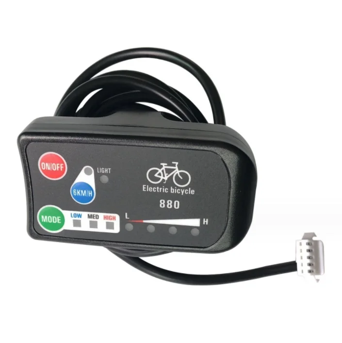 DDP DPD 24V 36V 48V Mountain bike conversion kit KT-LED880 display with SM or waterproof plug electric bike led display