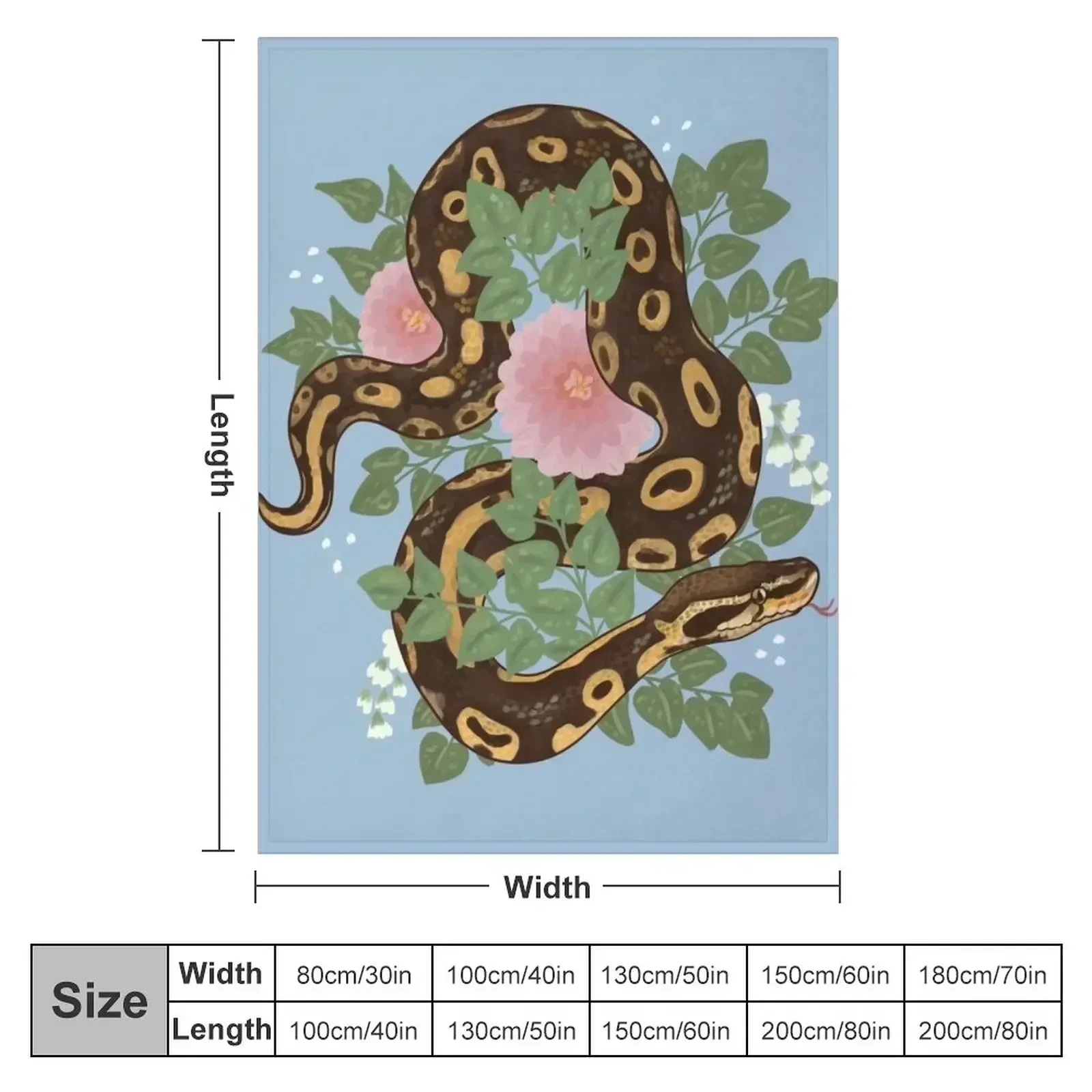 Kit the Ball Python Throw Blanket Hair Loose Thin Luxury Thicken Blankets