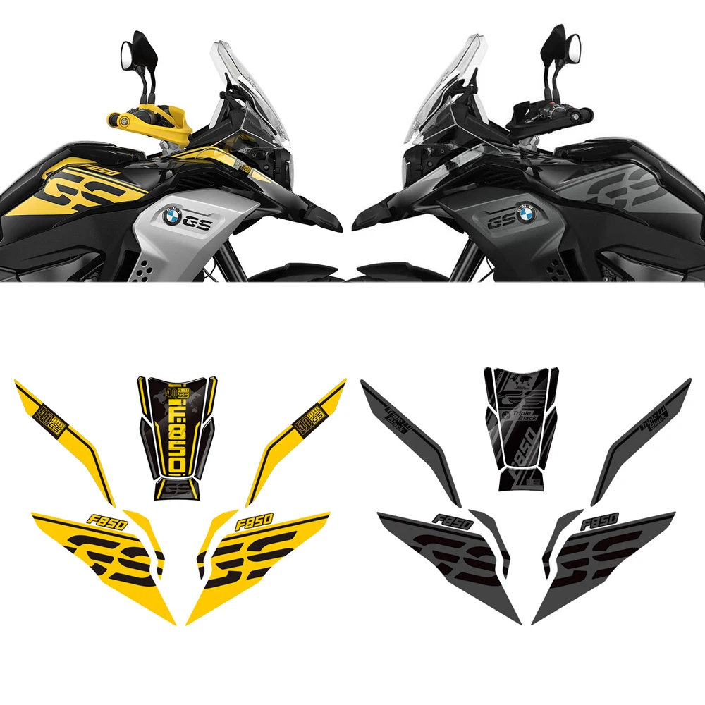 

Motorcycle Fairing Sticker Kit Case for BMW F850GS Adventure 40 Year Triple Black Edition Decals Back Tank Sticker 2019-2022