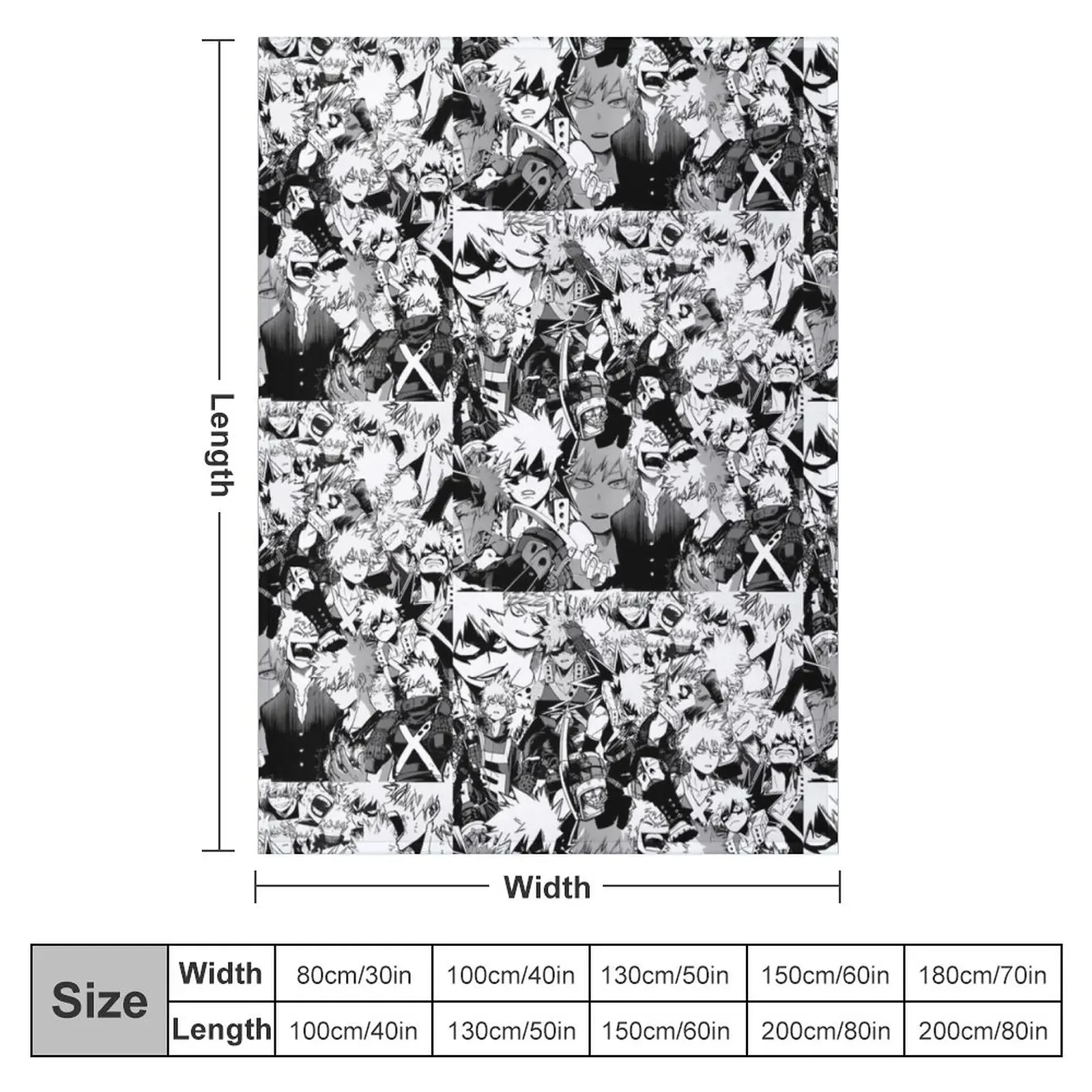 Katsuki Bakugou Throw Blanket Summer Bed linens Extra Large Throw Blankets