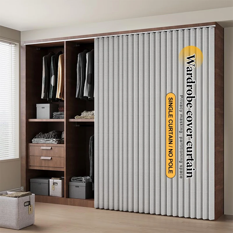 Foldable Divider Curtain Lightweight Temporary Privacy Screen Partition with Hooks for Rental Apartment Dorm Office No Drill Eas