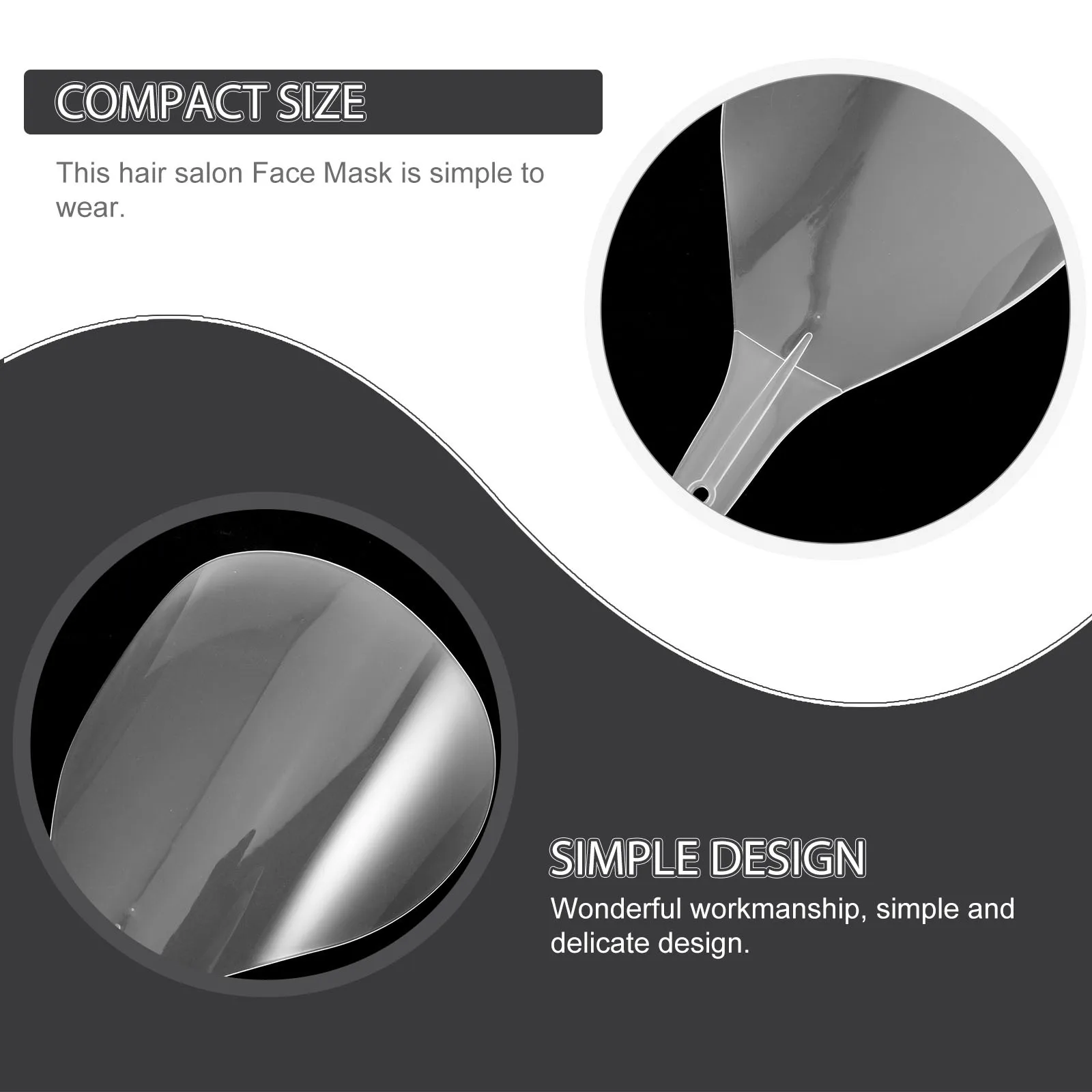 

Лак для волос, маска для лица, прозрачный пластиковый парикмахерский щиток для салона, парикмахерская, защита от порезов, легкий прозрачный дизайн