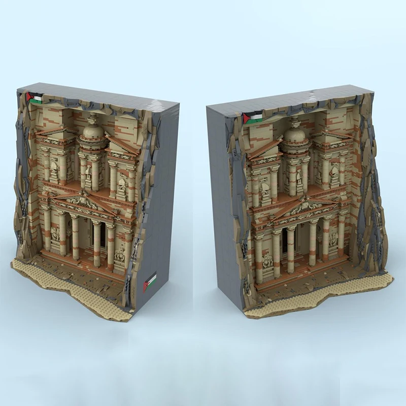 City Street View Model MOC Building Bricks Rock Castle Palace Gate Modular Technology Gifts Holiday Assemble Children Toys Suit