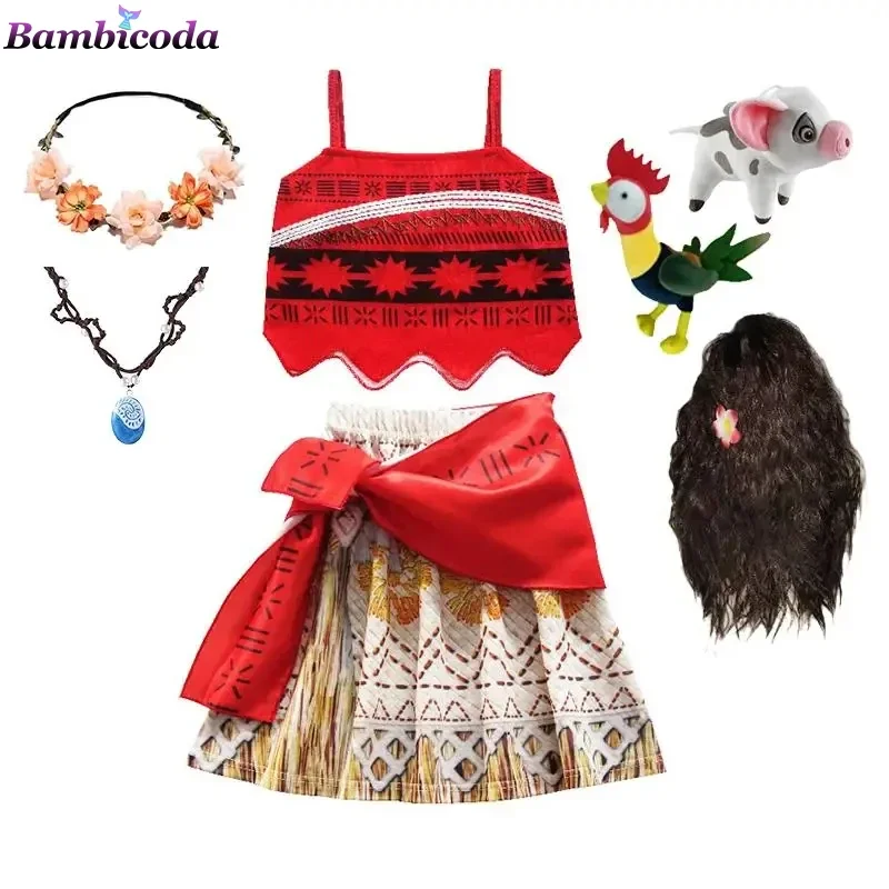 Kids Moana Christmas costume princess dress Moana girls party dress baby girl party dresses Carnival birthday attire