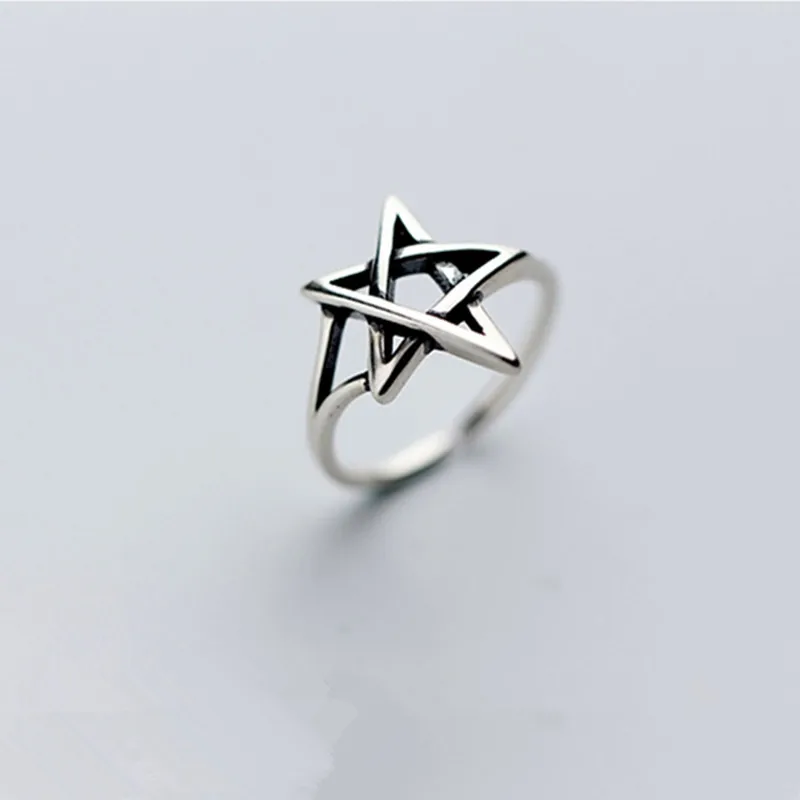 Personality Gothic Charm Star Rings For Women Marriage Men Irregular Geometric Ring Party Gifts Accessories