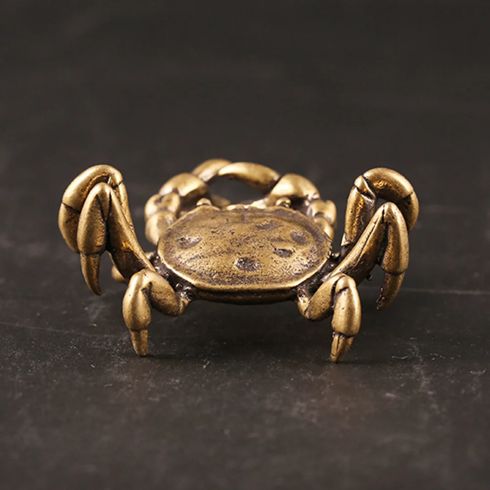 

Brass Craft Small Crab Sculpture Crab Shape Statue Desktop Decoration Brass Decor Gifts for Living Room Bedroom