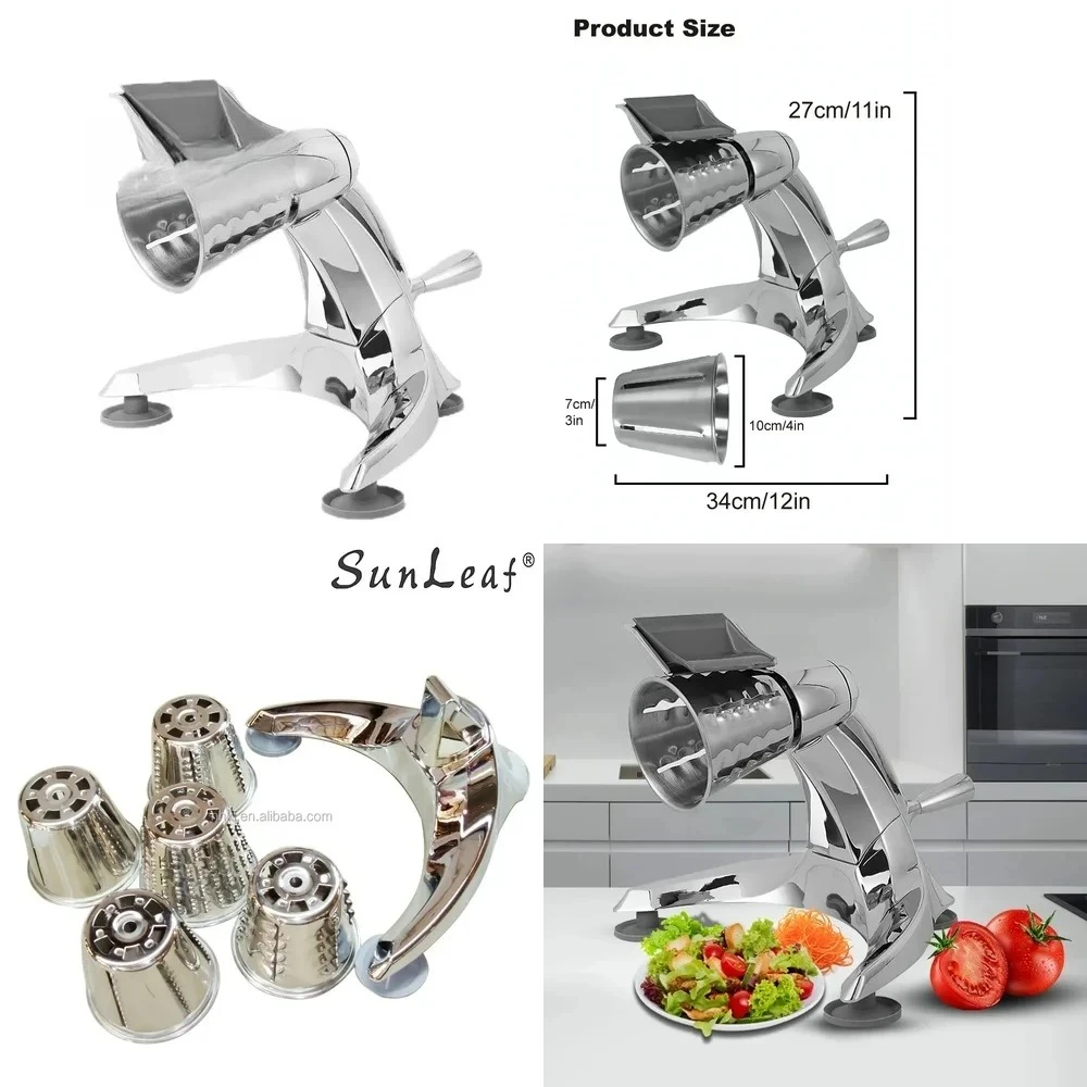 5 in 1 Vegetable Chopper Set for Kitchen Salad Prep Zinc Alloy Multifunctional Food Cutter Tool for Home Cooking Healthy