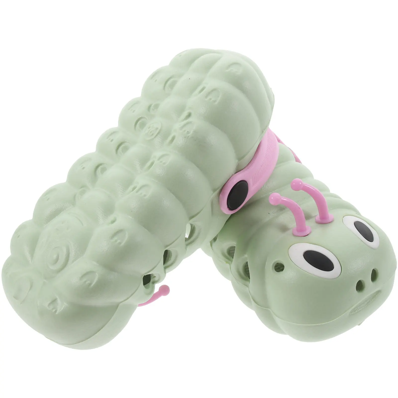 1Pair Beach Sandals Cartoon Summer Non-Slip Caterpillar Shoes for Boys Girls Green Size 25 Length 15Cm Lightweight Comfortable