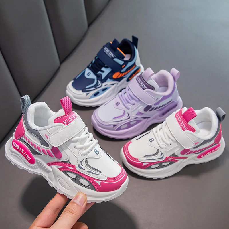 New Autumn Sport Shoe Boy Girl Lightweight Casual Non-slip Kid Shoes Stylish Multifunctional Thick-soled Shoes Children Sneakers