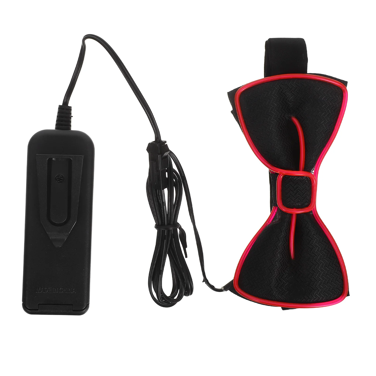 

Party Bow Tie Pink LED Glowing Flashing Tie for Holiday Costume Masquerade Cosplay Nightclub Fashion Accessory Decoration