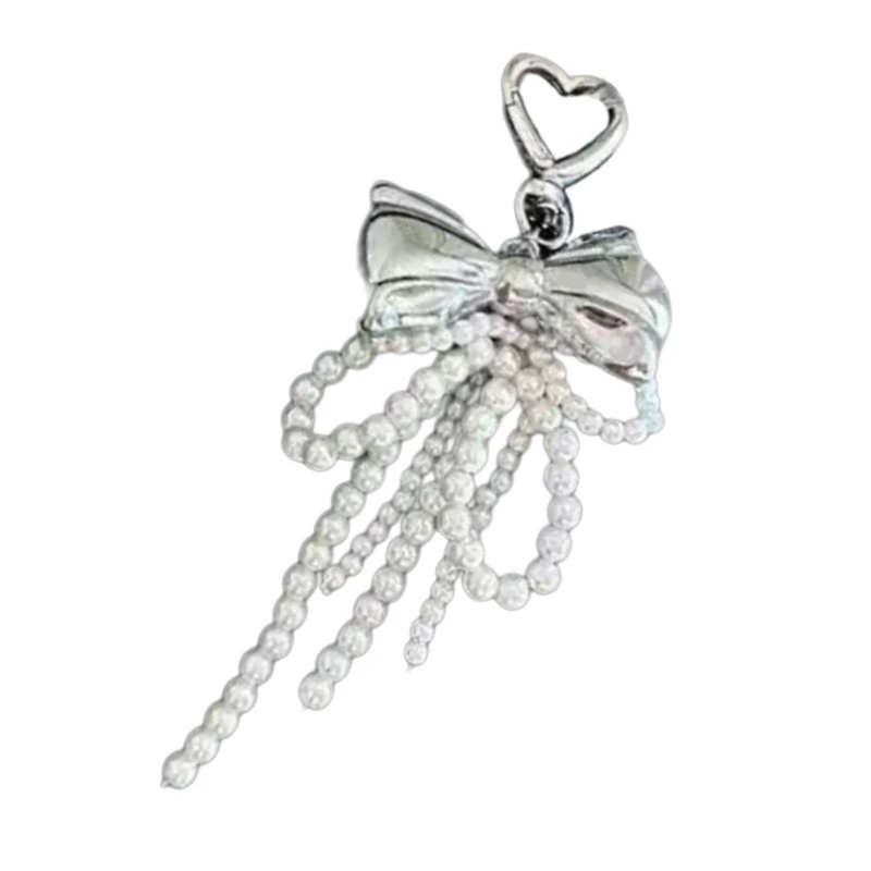 Elegant Phone Charm Chain with Bowknot Designs Versatile Sturdy Acrylics Charm Pendant for Women Ladies Daily Use F3MD