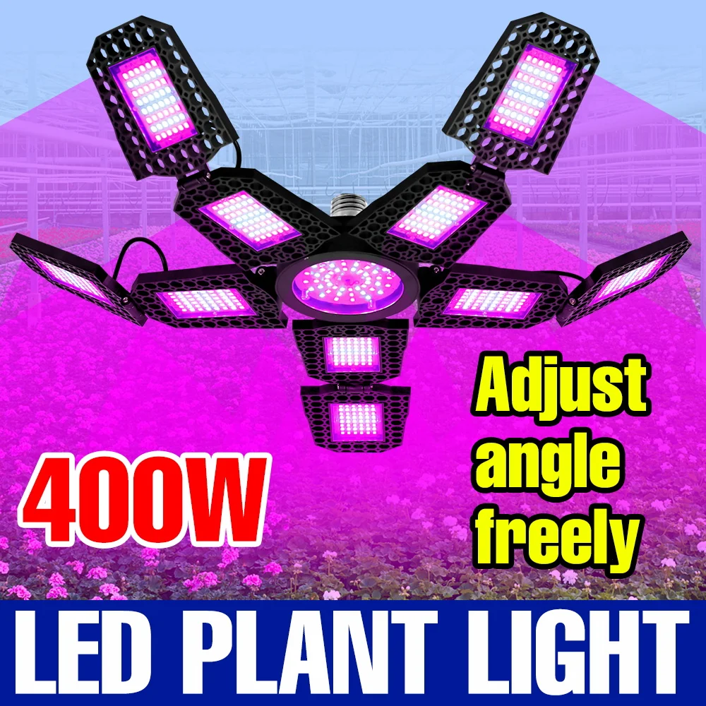 

400W LED Full Spectrum Grow Light Bulb E27/E26 Plants Hydroponics Lamp For Indoor Greenhouse Tent Succulent Cactus Cultivation