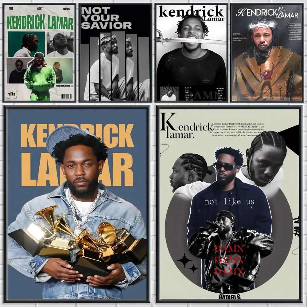 Rapper Singer K-Kendrick L-Lamar Poster Home Living Bed Room Bar Hallway Sticky Wall Printing Waterproof Aesthetic Decor