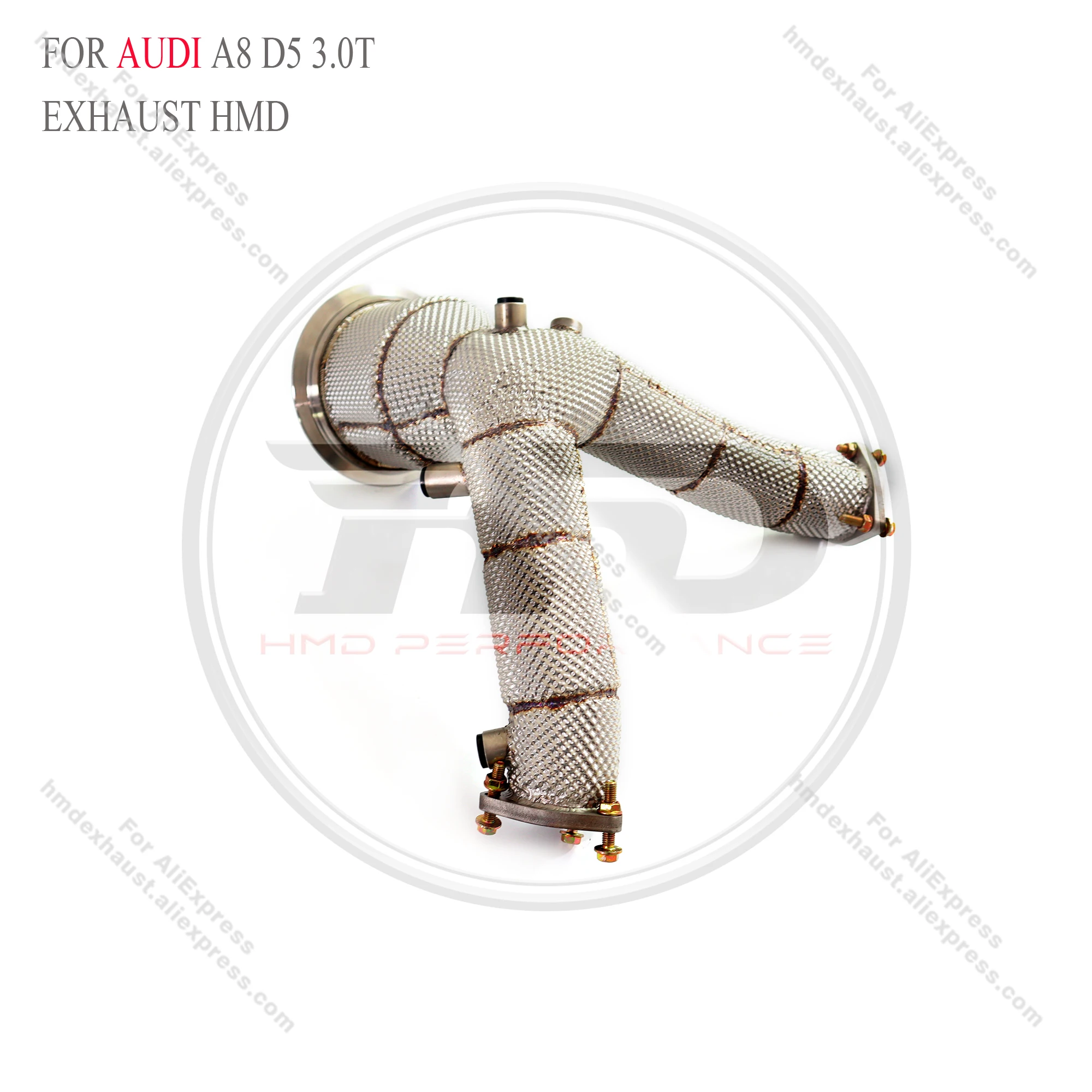 

HMD Exhaust System High Flow Performance Downpipe for AUDI A8 D5 3.0T 2018-2023 with heat shield