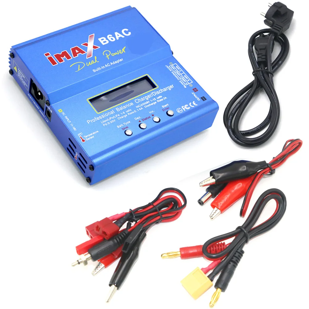 Imax B6 AC RC Lader 80W B6AC 6A Balanslader Digitaal LCD-scherm Li-ion LiFe Nimh Nicd PB Lipo Batterij ontlader