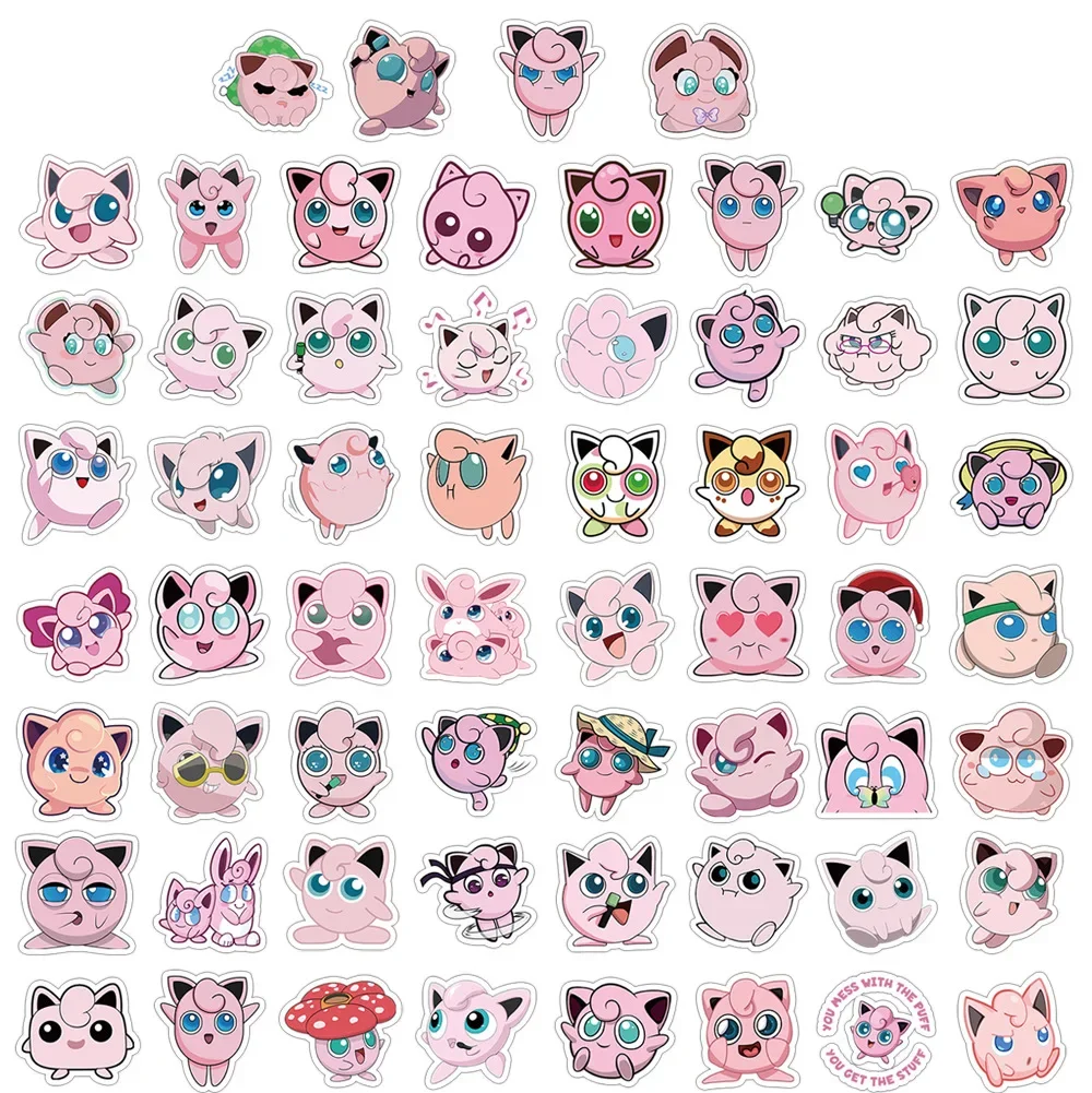 50pcs Cute Pokemon Jigglypuff Kids DIY Stickers