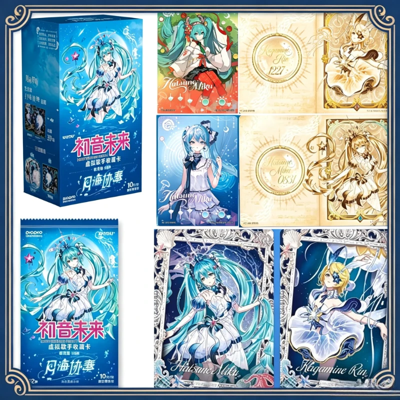 New KAYOU Hatsune Miku Cards Symphony of Moon Sea Collectible Trading Cards Birthday Music Anime Collectible Cards Toy Gifts