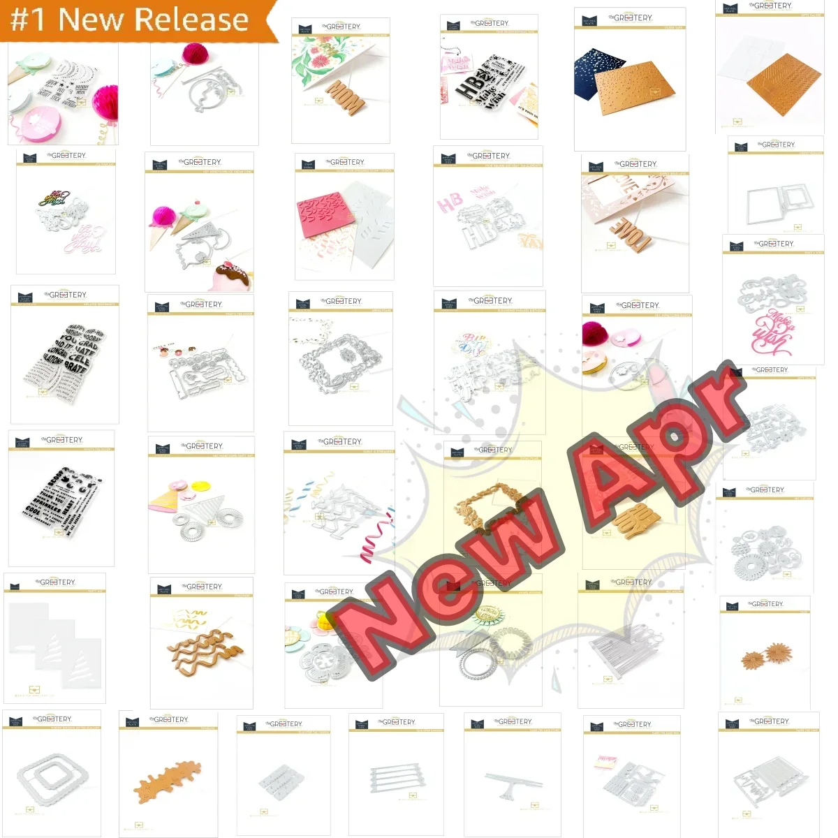 April New Cake Collection Clear Stamp and Metal Cutting Dies Hot Foil Stencil DIY Making Card Scrboapbook Template Decoration